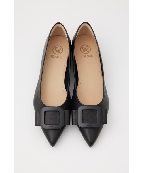 STACCATO(スタッカート)の「ミルーレフラットシューズ(パンプス・レディース・グレイッシュベージュ/ブラック・24.5cm/24cm/23.5cm/23cm/22.5cm)」の3枚目の写真