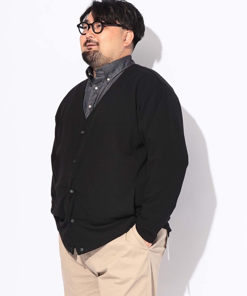 B&T CLUB(ビーティークラブ)の「カーディガン 長袖 メンズ 大きいサイズ ドット 釦 ボタン カルゼジョーゼット B&T CLUB (ビーアンドティークラブ)(カーディガン/ボレロ・メンズ・カーキ/ベージュ/ブラック・X1(3L~4L)/X2(4L~5L))」の10枚目の写真