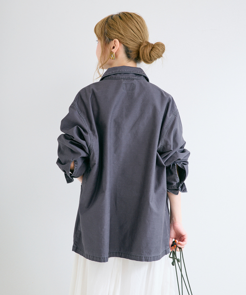 GUNG HO（ガンホー）の「ウォッシャブル / GUNG HO / ガン ホー BACK SATIN FATIGUE JACKET（その他アウター・レディース・カーキ/ネイビー・MEDIUM/LARGE）」の5枚目の写真
