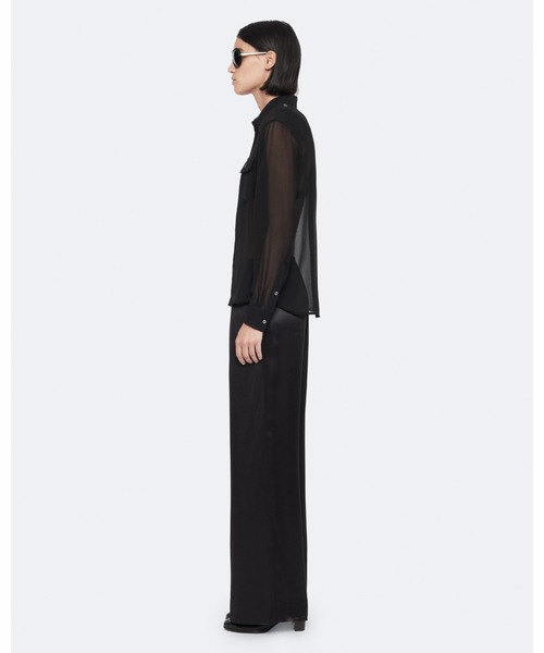 ALLSAINTS(オールセインツ)の「LYCIA CREPE WIDE-LEG TROUSERS | LYCIA クレープ ワイドレッグ トラウザー(その他パンツ・レディース・ブラック・6/8/10/4)」の2枚目の写真
