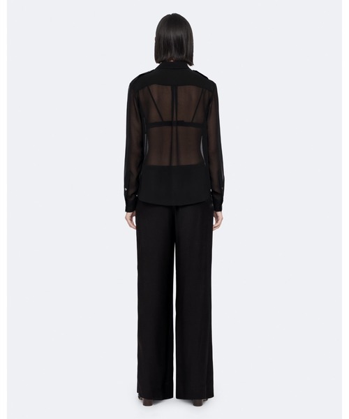 ALLSAINTS(オールセインツ)の「LYCIA CREPE WIDE-LEG TROUSERS | LYCIA クレープ ワイドレッグ トラウザー(その他パンツ・レディース・ブラック・6/8/10/4)」の3枚目の写真