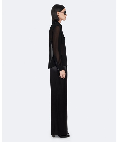 ALLSAINTS(オールセインツ)の「LYCIA CREPE WIDE-LEG TROUSERS | LYCIA クレープ ワイドレッグ トラウザー(その他パンツ・レディース・ブラック・6/8/10/4)」の4枚目の写真