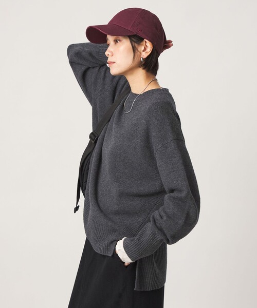 green label relaxing（グリーンレーベルリラクシング）の「［size SHORTあり］SERENITY クルーネック プルオーバー ニット（ニット/セーター・レディース・ナチュラル/ピンク/ブラック/ダークブラウン/コバルトブルー/ダークグレー/モカ・FREE/SHORT）」の8枚目の写真