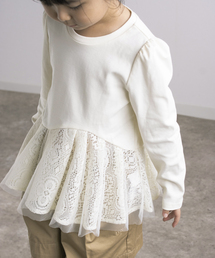 IENA ENFANT（イエナアンファン）の「ペプラムレースカットソー（100-140cm）（Tシャツ/カットソー）」