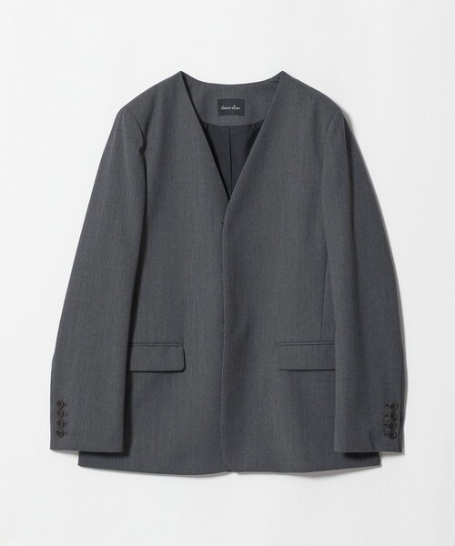 Steven Alan(スティーブンアラン)の「<Steven Alan>ノーカラー ジャケット(ノーカラージャケット・レディース・ベージュ/ダークグレー・S/M)」の2枚目の写真