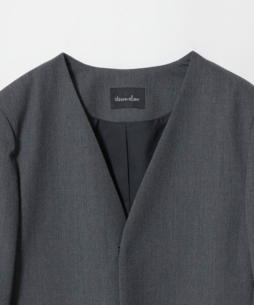 Steven Alan(スティーブンアラン)の「<Steven Alan>ノーカラー ジャケット(ノーカラージャケット・レディース・ベージュ/ダークグレー・S/M)」の11枚目の写真