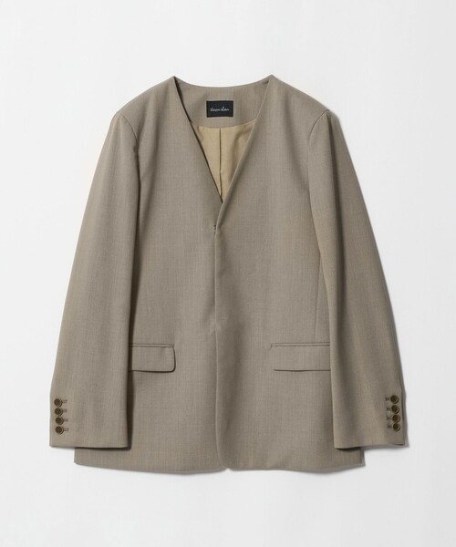 Steven Alan(スティーブンアラン)の「<Steven Alan>ノーカラー ジャケット(ノーカラージャケット・レディース・ベージュ/ダークグレー・S/M)」の4枚目の写真