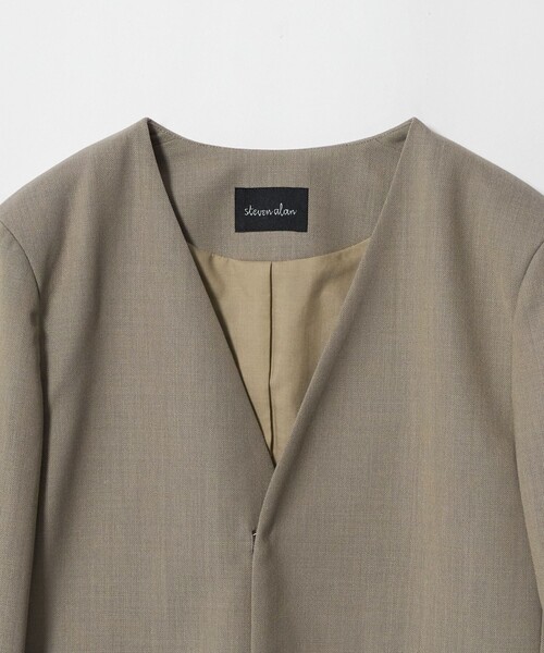 Steven Alan(スティーブンアラン)の「<Steven Alan>ノーカラー ジャケット(ノーカラージャケット・レディース・ベージュ/ダークグレー・S/M)」の3枚目の写真