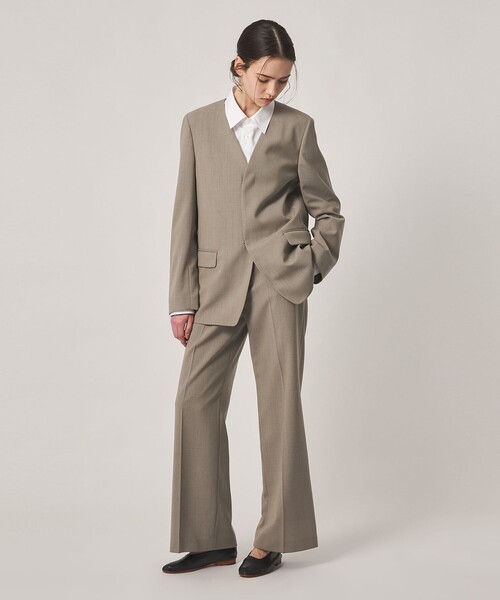 Steven Alan(スティーブンアラン)の「<Steven Alan>ノーカラー ジャケット(ノーカラージャケット・レディース・ベージュ/ダークグレー・S/M)」の16枚目の写真