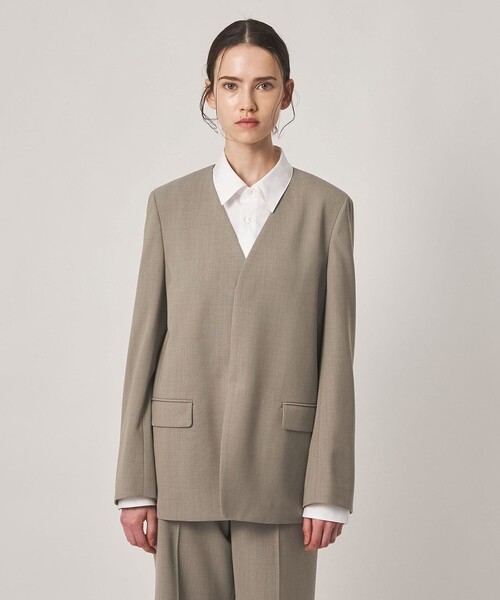 Steven Alan(スティーブンアラン)の「<Steven Alan>ノーカラー ジャケット(ノーカラージャケット・レディース・ベージュ/ダークグレー・S/M)」の15枚目の写真