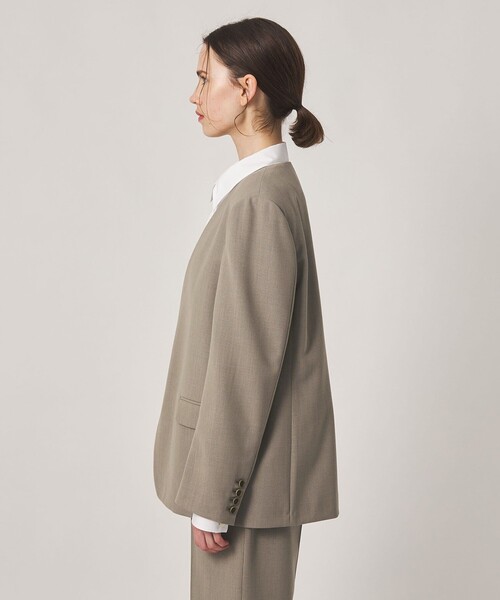 Steven Alan(スティーブンアラン)の「<Steven Alan>ノーカラー ジャケット(ノーカラージャケット・レディース・ベージュ/ダークグレー・S/M)」の14枚目の写真