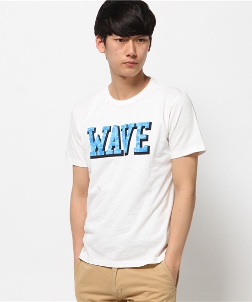 WEGO(ウィゴー)の「WEGO/ウォーターロゴTシャツ(Tシャツ/カットソー・メンズ・ブラック/ホワイト・LARGE/MEDIUM)」の10枚目の写真