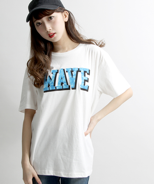 WEGO(ウィゴー)の「WEGO/ウォーターロゴTシャツ(Tシャツ/カットソー・メンズ・ブラック/ホワイト・LARGE/MEDIUM)」の9枚目の写真