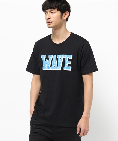 WEGO(ウィゴー)の「WEGO/ウォーターロゴTシャツ(Tシャツ/カットソー・メンズ・ブラック/ホワイト・LARGE/MEDIUM)」の11枚目の写真