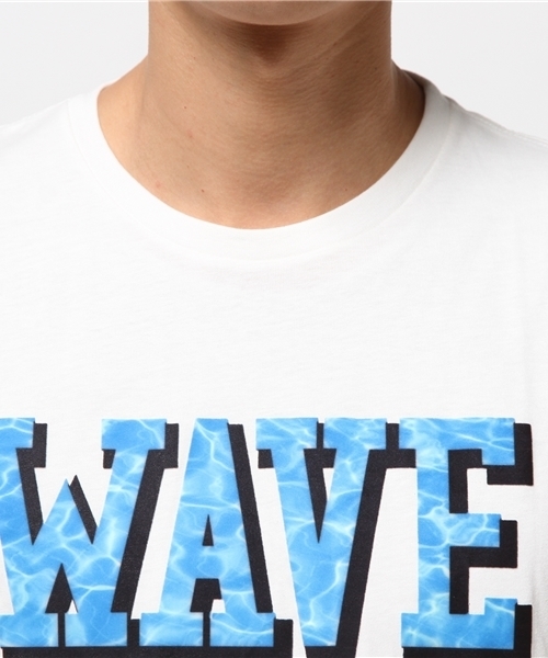 WEGO(ウィゴー)の「WEGO/ウォーターロゴTシャツ(Tシャツ/カットソー・メンズ・ブラック/ホワイト・LARGE/MEDIUM)」の5枚目の写真