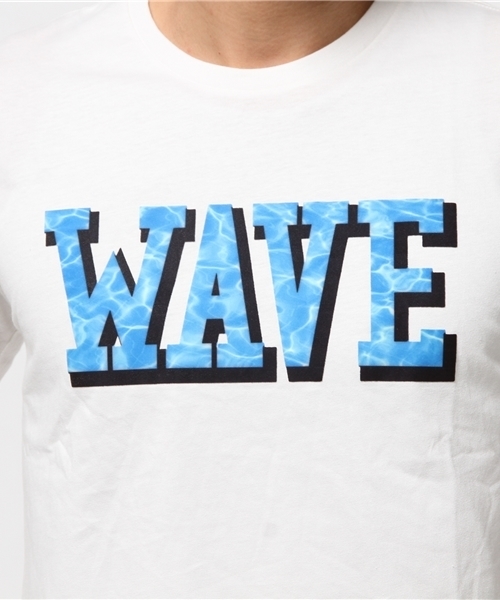 WEGO(ウィゴー)の「WEGO/ウォーターロゴTシャツ(Tシャツ/カットソー・メンズ・ブラック/ホワイト・LARGE/MEDIUM)」の7枚目の写真