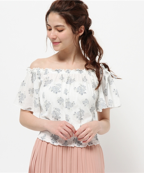WEGO(ウィゴー)の「WEGO/リボンオフショルダーカットソー(Tシャツ/カットソー・レディース・ライトピンク/ライトイエロー/その他1/ホワイト/トリコロール・FREE)」の11枚目の写真