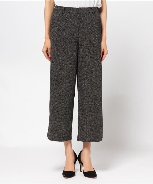 22 OCTOBRE（ヴァンドゥ－オクトーブル）の「プリントクロップドワイドパンツ（その他パンツ・レディース・ブラック/ベージュ・36/38/40）」の3枚目の写真