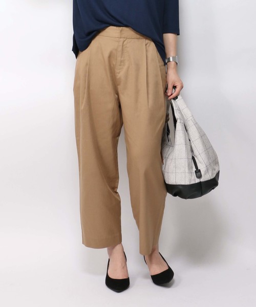 Sens de vie（サンスドゥウ゛ィ）の「Sdv ワイドテーパードパンツ（その他パンツ・レディース・キャメル/オリーブ/ネイビー・LARGE/MEDIUM）」の3枚目の写真