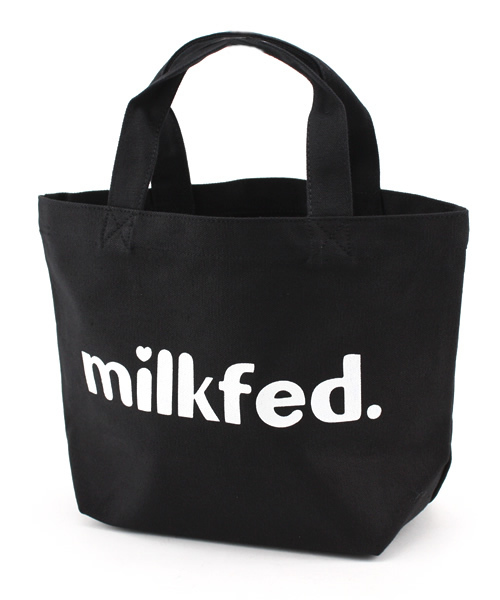 MILKFED.(ミルクフェド)の「MINI TOTE BAG OUI(トートバッグ・レディース・ホワイト/ピンク/オレンジ・ONE SIZE)」の2枚目の写真