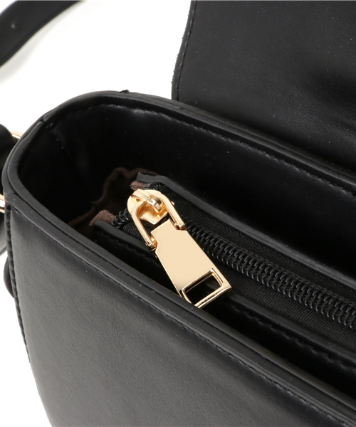 PLAIN CLOTHING（プレーンクロージング）の「ハラコフラップショルダーバッグ【PLAIN CLOTHING】（ショルダーバッグ・レディース・グレー/ブラック/レオパード/キャメル・FREE）」の13枚目の写真