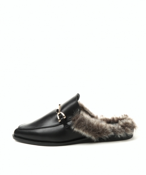 A part by（アパートバイ）の「Fファービットスリッパ 739838 （その他シューズ・レディース・ブラック・37/23.5cm/38/24.5cm）」の3枚目の写真