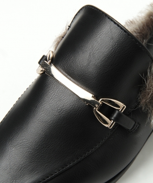 A part by（アパートバイ）の「Fファービットスリッパ 739838 （その他シューズ・レディース・ブラック・37/23.5cm/38/24.5cm）」の7枚目の写真