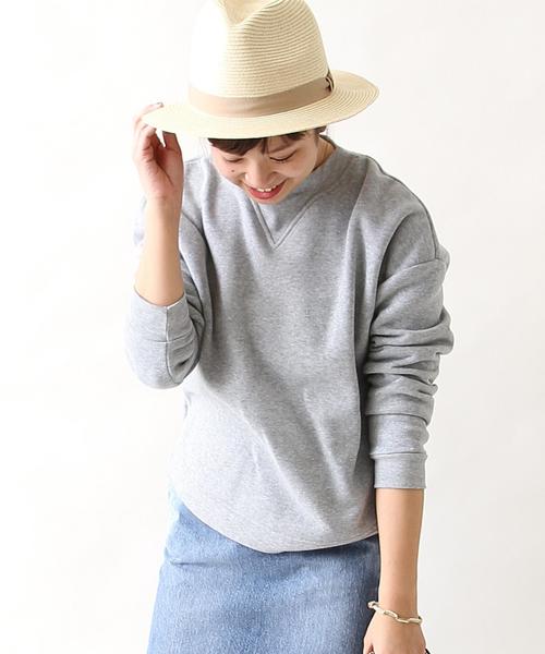 coen（コーエン）の「裏起毛クルーネックプルオーバー（スウェット・レディース・グレー/ライトブルー/ピンク・LARGE/MEDIUM）」の2枚目の写真