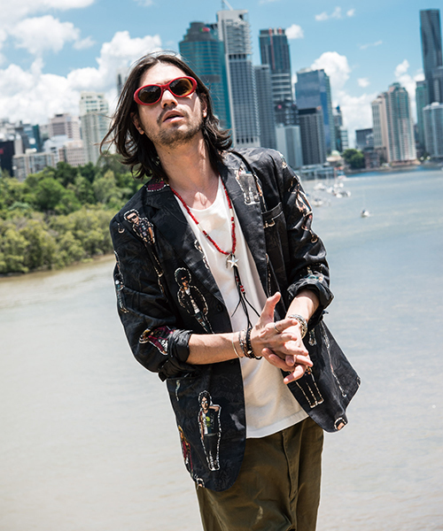 glamb（グラム）の「Legend paradise JKT（テーラードジャケット・メンズ・ブラック/ブルー・2/3/1/4）」の6枚目の写真