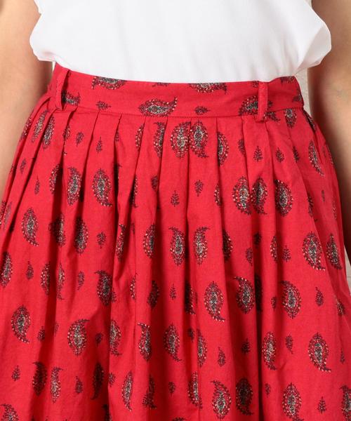 green label relaxing(グリーンレーベルリラクシング)の「■■■CF Paisley PRT スカート ◆(スカート・レディース・ナチュラル/レッド・FREE)」の12枚目の写真