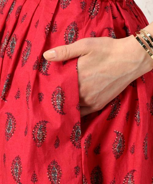 green label relaxing(グリーンレーベルリラクシング)の「■■■CF Paisley PRT スカート ◆(スカート・レディース・ナチュラル/レッド・FREE)」の13枚目の写真