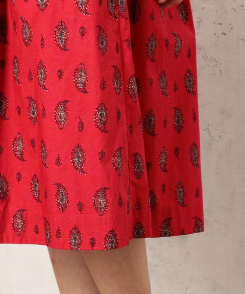green label relaxing(グリーンレーベルリラクシング)の「■■■CF Paisley PRT スカート ◆(スカート・レディース・ナチュラル/レッド・FREE)」の4枚目の写真