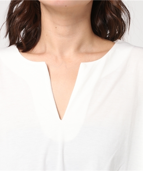 FREE'S MART(フリーズマート)の「スリットネック袖フレアカットソー(Tシャツ/カットソー・レディース・イエロー/ネイビー/ホワイト/ピンク・FREE)」の11枚目の写真