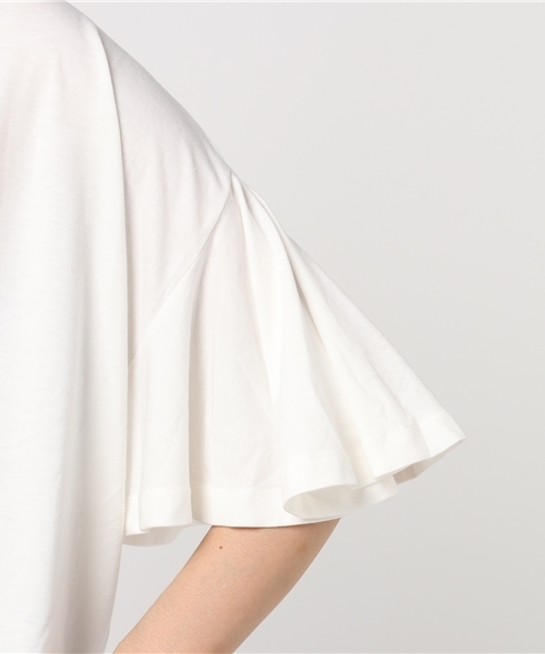 FREE'S MART(フリーズマート)の「スリットネック袖フレアカットソー(Tシャツ/カットソー・レディース・イエロー/ネイビー/ホワイト/ピンク・FREE)」の5枚目の写真