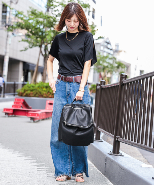 PAPILLONNER（パピヨネ）の「ビックポケットリュック（バックパック/リュック・レディース・グレー/ブラック・FREE）」の5枚目の写真