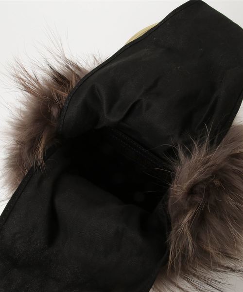 STUDIOUS（ステュディオス）の「【VIOLA’dORO】 ファー付きバケツ型ミニかご　MIRO V-8145（かごバッグ・レディース・ナチュラル/モカ/マルチ・FREE）」の11枚目の写真