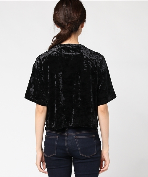 WEGO（ウィゴー）の「WEGO/クラッシュベロアカットソー（Tシャツ/カットソー・レディース・ダークグリーン/ワイン/アイボリー/ブラック/ピンク・FREE）」の8枚目の写真