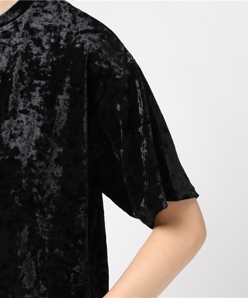 WEGO（ウィゴー）の「WEGO/クラッシュベロアカットソー（Tシャツ/カットソー・レディース・ダークグリーン/ワイン/アイボリー/ブラック/ピンク・FREE）」の10枚目の写真