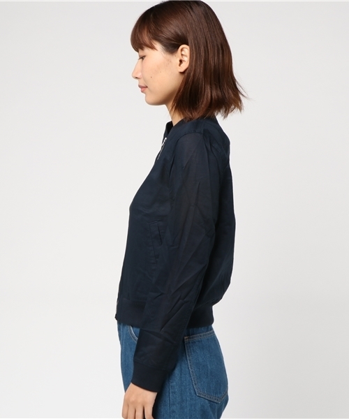 earth music&ecology（アースミュージックアンドエコロジー）の「・リブブルゾン（ブルゾン・レディース・ネイビー/グレイッシュベージュ/カーキ・L/M）」の5枚目の写真