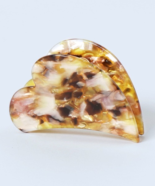 florist（フローリスト）の「ヘアクリップ ハート型 バンスクリップ（バレッタ/ヘアクリップ・レディース・パープル/イエロー系その他3/イエロー系その他2/ブラウン系その他2/ライトピンク/グリーン/ホワイト/グレー/ベージュ/ブラウン/ライトイエロー・FREE）」の10枚目の写真