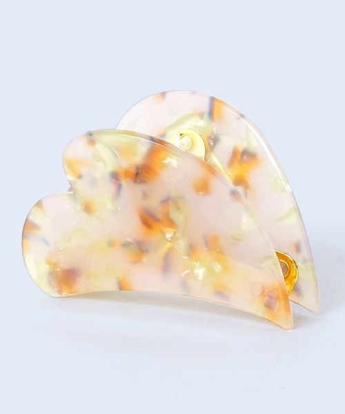 florist（フローリスト）の「ヘアクリップ ハート型 バンスクリップ（バレッタ/ヘアクリップ・レディース・パープル/イエロー系その他3/イエロー系その他2/ブラウン系その他2/ライトピンク/グリーン/ホワイト/グレー/ベージュ/ブラウン/ライトイエロー・FREE）」の8枚目の写真