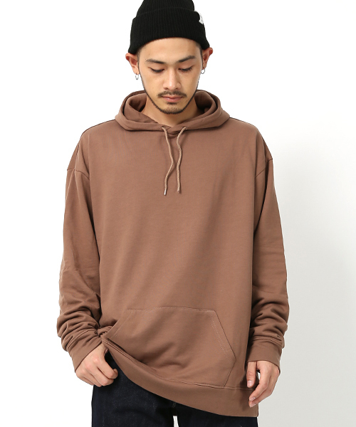 Rocky Monroe(ロッキーモンロー)の「ドロップショルダーミニ裏毛プルオーバーパーカー(パーカー・メンズ・チャコール/杢グレー/ベージュ/ブラック/ブルー/ネイビー/オートミール/ワイン/ピンク/ホワイト・FREE)」の5枚目の写真