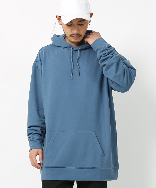 Rocky Monroe(ロッキーモンロー)の「ドロップショルダーミニ裏毛プルオーバーパーカー(パーカー・メンズ・チャコール/杢グレー/ベージュ/ブラック/ブルー/ネイビー/オートミール/ワイン/ピンク/ホワイト・FREE)」の8枚目の写真