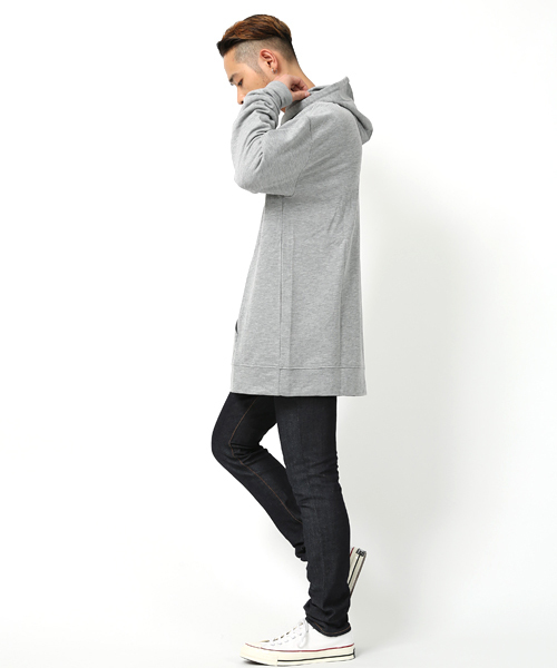 Rocky Monroe(ロッキーモンロー)の「ドロップショルダーミニ裏毛プルオーバーパーカー(パーカー・メンズ・チャコール/杢グレー/ベージュ/ブラック/ブルー/ネイビー/オートミール/ワイン/ピンク/ホワイト・FREE)」の19枚目の写真