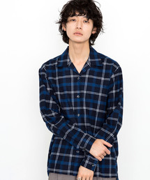 STUDIOUS | 【STUDIOUS】ネルチェックビッグシルエットオープンカラーシャツ(シャツ/ブラウス)