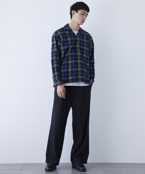 STUDIOUS（ステュディオス）の「【STUDIOUS】ネルチェックビッグシルエットオープンカラーシャツ（シャツ/ブラウス・メンズ・ホワイト/マルチ/ネイビー・1/2/3）」の11枚目の写真