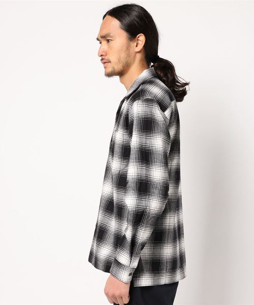 STUDIOUS（ステュディオス）の「【STUDIOUS】ネルチェックビッグシルエットオープンカラーシャツ（シャツ/ブラウス・メンズ・ホワイト/マルチ/ネイビー・1/2/3）」の12枚目の写真