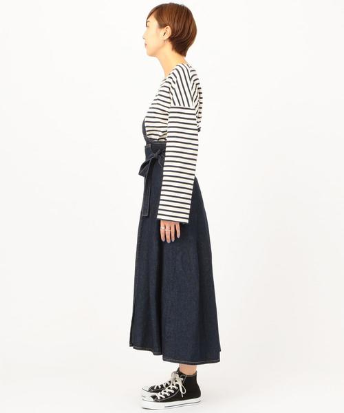 Another Edition（アナザーエディション）の「ワンショルダーデニムタックスカート（デニムスカート・レディース・ネイビー・FREE）」の3枚目の写真