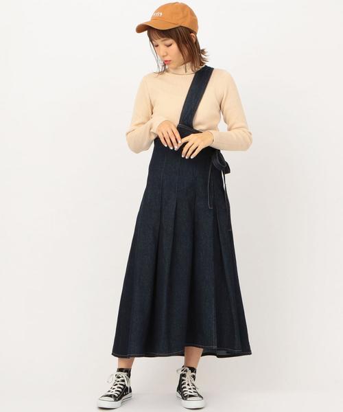 Another Edition（アナザーエディション）の「ワンショルダーデニムタックスカート（デニムスカート・レディース・ネイビー・FREE）」の12枚目の写真