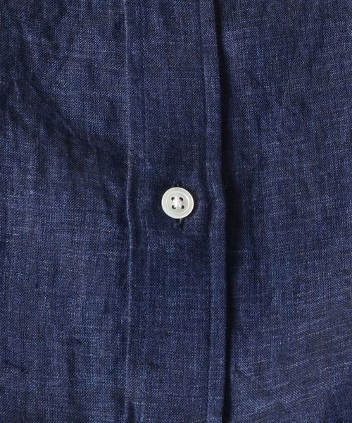 SHIPS（シップス）の「SC:  BAIRD MCNUTT  アイリッシュリネン レギュラーカラーシャツ（シャツ/ブラウス・メンズ・ホワイト/ネイビー/オリーブ/ピンク/イエロー/ブルー・SMALL/MEDIUM/LARGE/X-LARGE）」の7枚目の写真